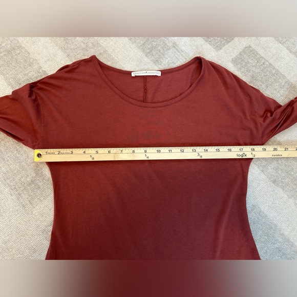 Peruvian Connection Asymmetrical Hem Tunic Top Rust (Size XS) - Picture 5 of 6